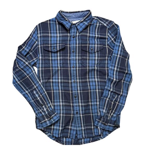 Outerknown Blanket Shirt Blue Plaid Small NWT - Picture 1 of 5